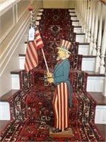 Wooden Uncle Sam Flag Holder