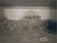 Shelf Lot of Assorted Glassware