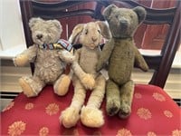 2 Early Jointed Bears, & Early Jointed Rabbit