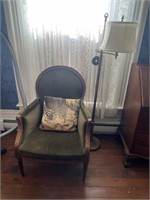 Floor Lamp & Upholstered Arm Chair