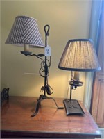 2 Wrought Iron Table Lamps
