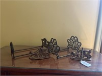 2 Adjustable Bookends, & 1 Set of Stagecoach