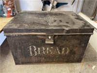 Antique Metal Bread Box, & Galvanized Cooker