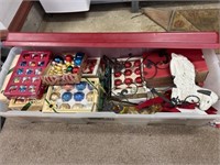 Large Tote of Holiday Decorations