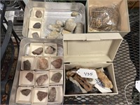 Assorted Rocks, Fossils, Turtle Shell, & Rugs