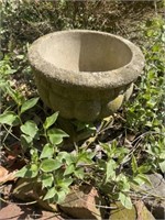 14" Cement Flower Pot, Plastic Garden Decoration,