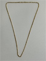 10 K Hollow Gold Chain 23” 5.6 Grams