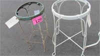 Two Metal Stools / Two Plant Stands