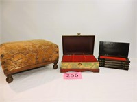 Antique Foot Stool / Trinket Boxes