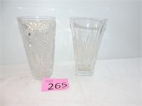 Two Cut Glass Vases