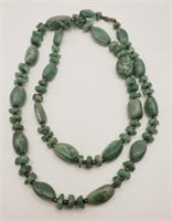 (LB) Green Jade Necklace (28" long)