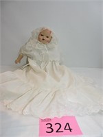 Vintage Porcelain Doll in Victorian Christening