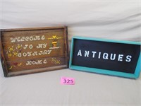 Welcome Sign / Antique Sign