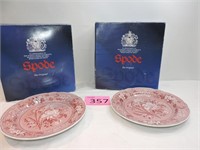 12 Spode First Introduced Cranberry 10" Plates