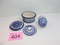White & Blue Speckle Pottery
