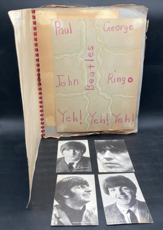 (LM)  Vintage Beatles scrapbook newspaper