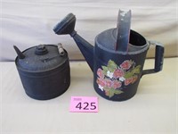 Old Kerosene Can & Handpainted Waterer