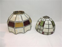 Two Stained Glass Lamp Shades