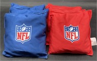 (M) Corn hole NFL bean bags set of 4 ea