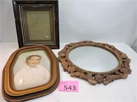 Vintage Frame/ Framed Photo/ Mirror