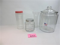 Three Vintage Jars & Vase