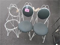 Three Metal Frame Chairs