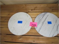 Two 15" Marble Tops