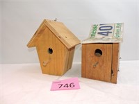 Two Wood Bird Houses