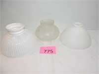 Three Hurricane Lamp Shades