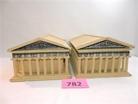 2 Hand Made Parthenon Light Up Replicas