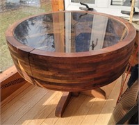 Vintage Wooden Wheel Table