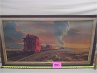 The Red Caboose Framed Print