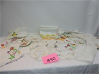 Vintage Lot of Needlework Napkins and Placemats