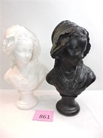 Two French Young Lady Bust