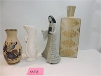 Vintage Art Stone By Carson & Three Vases