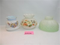 Three Hurricane Lamp Globes