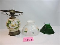 Vintage Hurricane Lamp Base & Additional Shades