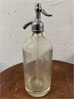 Vintage 11" Glass DK ACME Seltzer Bottle