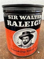 Vintage 7 oz Sir Walter Raleigh Tobacco Can