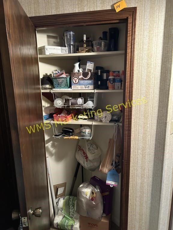 Closet Contents - Household Cleaning Supplies,