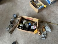 Box of Fishing & Decoy Equipment - 4 Reels