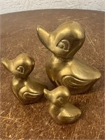S/3 Leonards Solid Brass Ducks