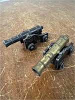 Set of 2 Vintage 3" Penncraft USA Cannon Die Cast