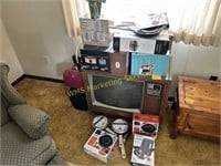 Vintage TV, New Pots & Pans, Ladies Purses, Misc