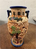 Vintage Hand Painted Ceramic Vase 7.5"