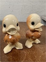 S/2 1950's Ceramic Rubber Duckies