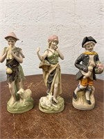 3 Vintage Victorian Bisque Figurines