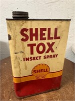 Vintage Shell Oil Shell Tox Can Advertising