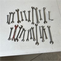 25 Various SAE Wrenches