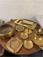 Large Lot of Solid Etched Brass Items